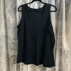 ❤️ Roaman's Ribbed Long Black Tank Top